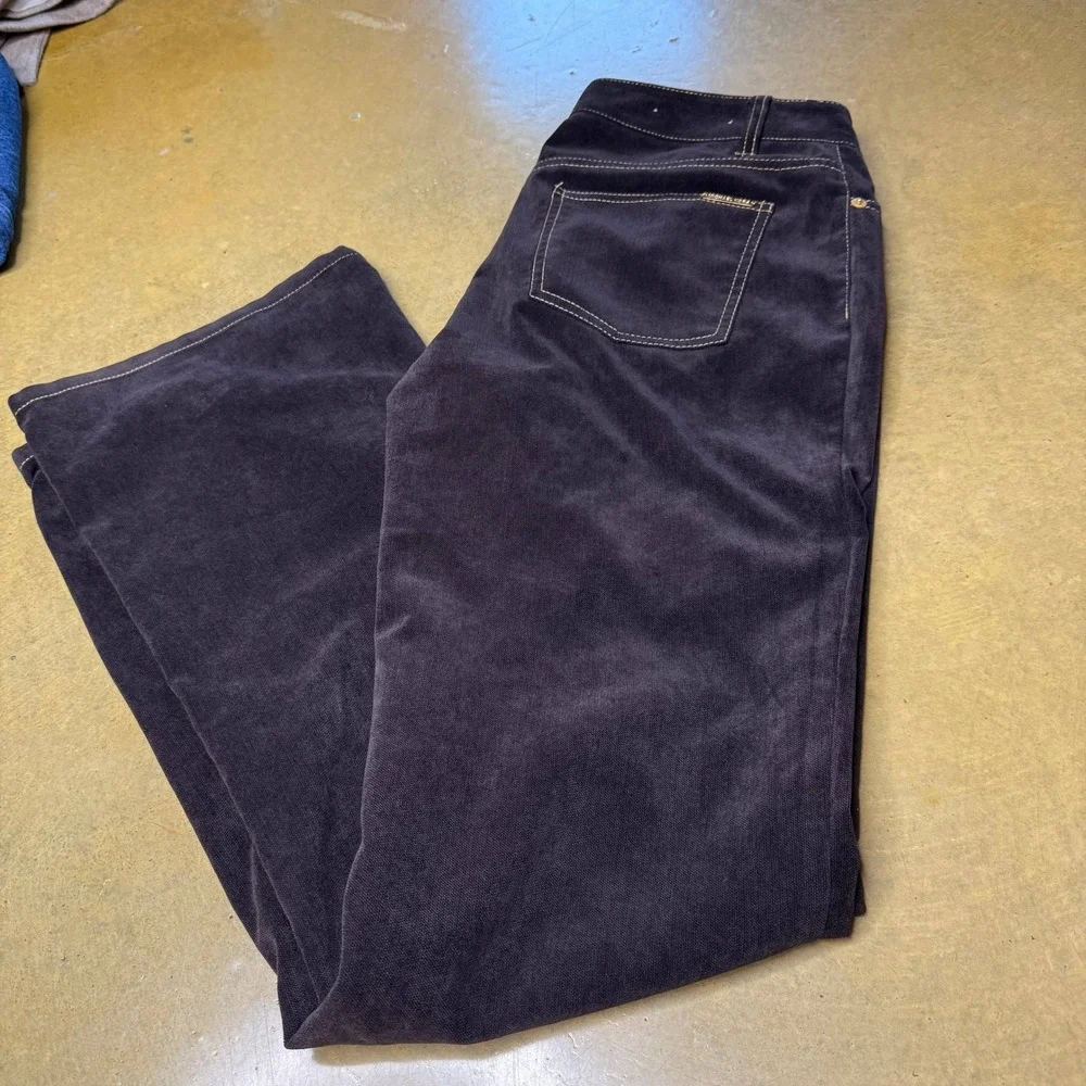 Low Rise Michael Kors Chocolate Brown Corduroy Boot/Flare‎ Pants Size 8
